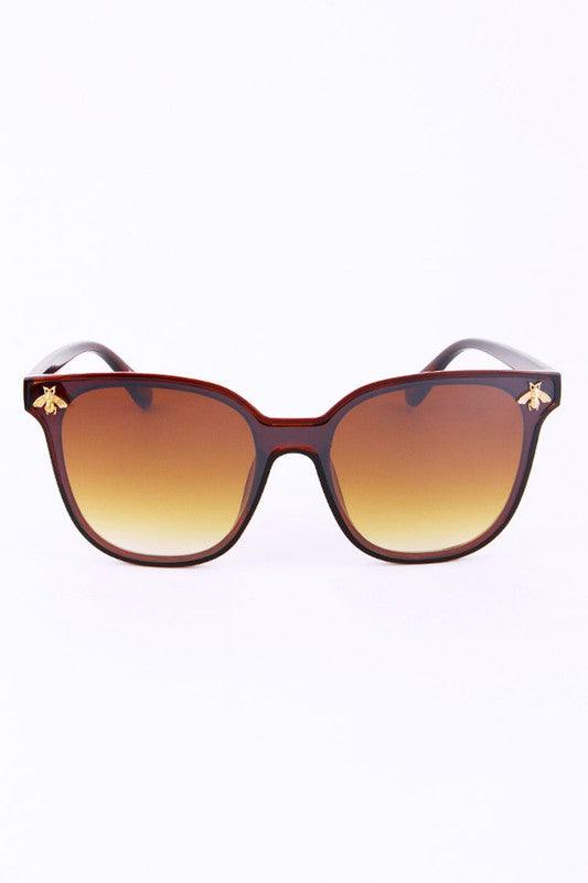 "Golden Bee" Trendy Classic Round Frames - Weekend Shade Sunglasses