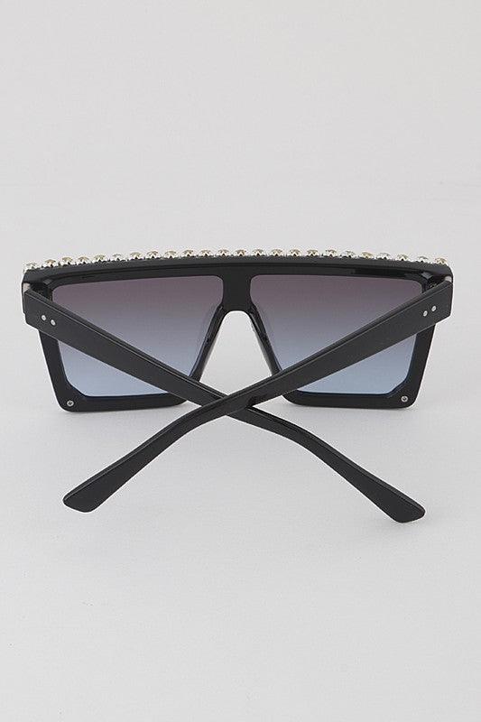Iconic Rhinestone Brow Bar Sunglasses - Weekend Shade Sunglasses