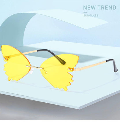 Butterfly Rimless Sunglasses - Weekend Shade Sunglasses