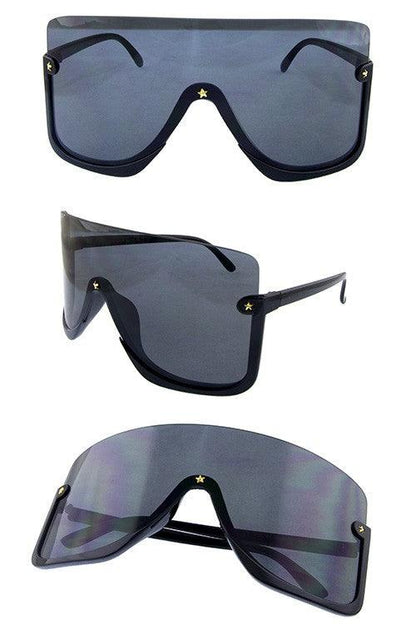 Women "Clouded" Half Shield Sunglasses - Weekend Shade Sunglasses