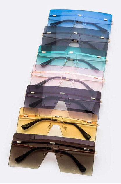 Fashion Shield Square Sunglassss - Weekend Shade Sunglasses