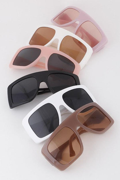 "In Your Barbie Dreams" Oversize Plastic Frame Sunglasses - Weekend Shade Sunglasses