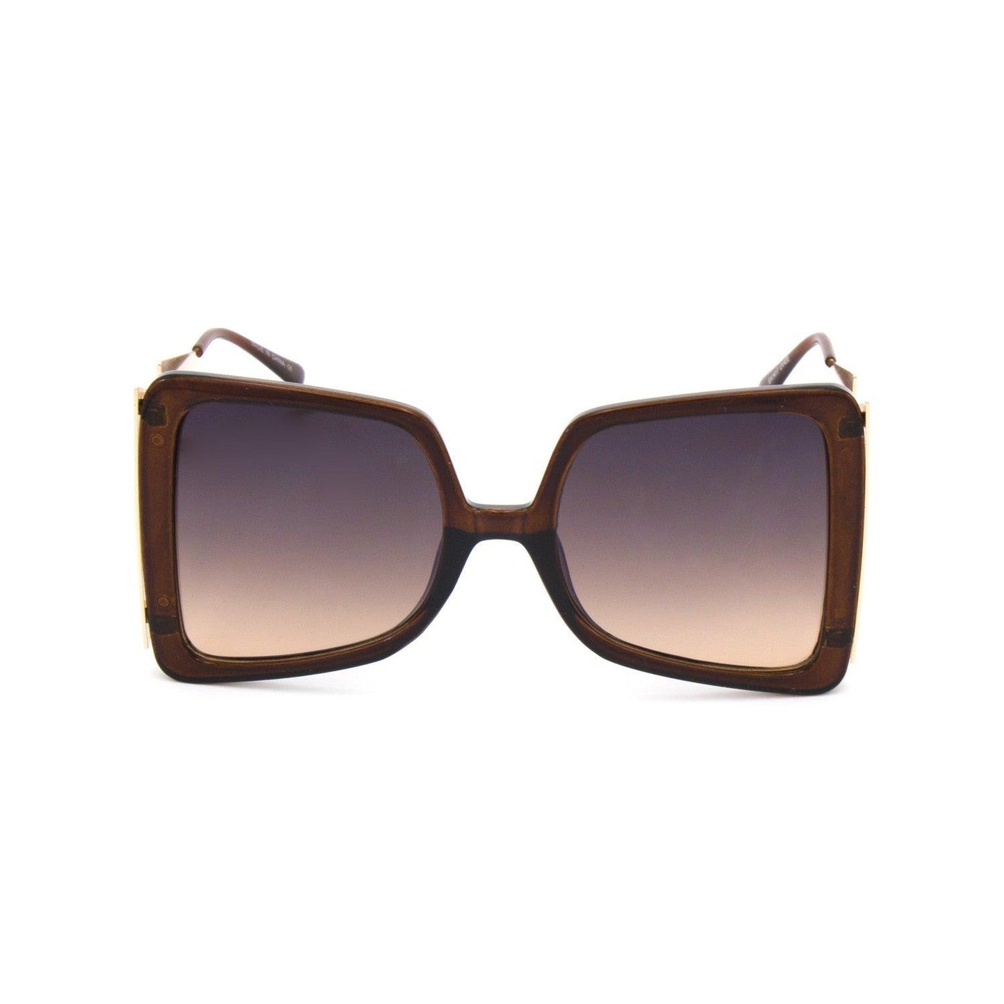 "Lightening" Oversize Square Metal Frames - Weekend Shade Sunglasses