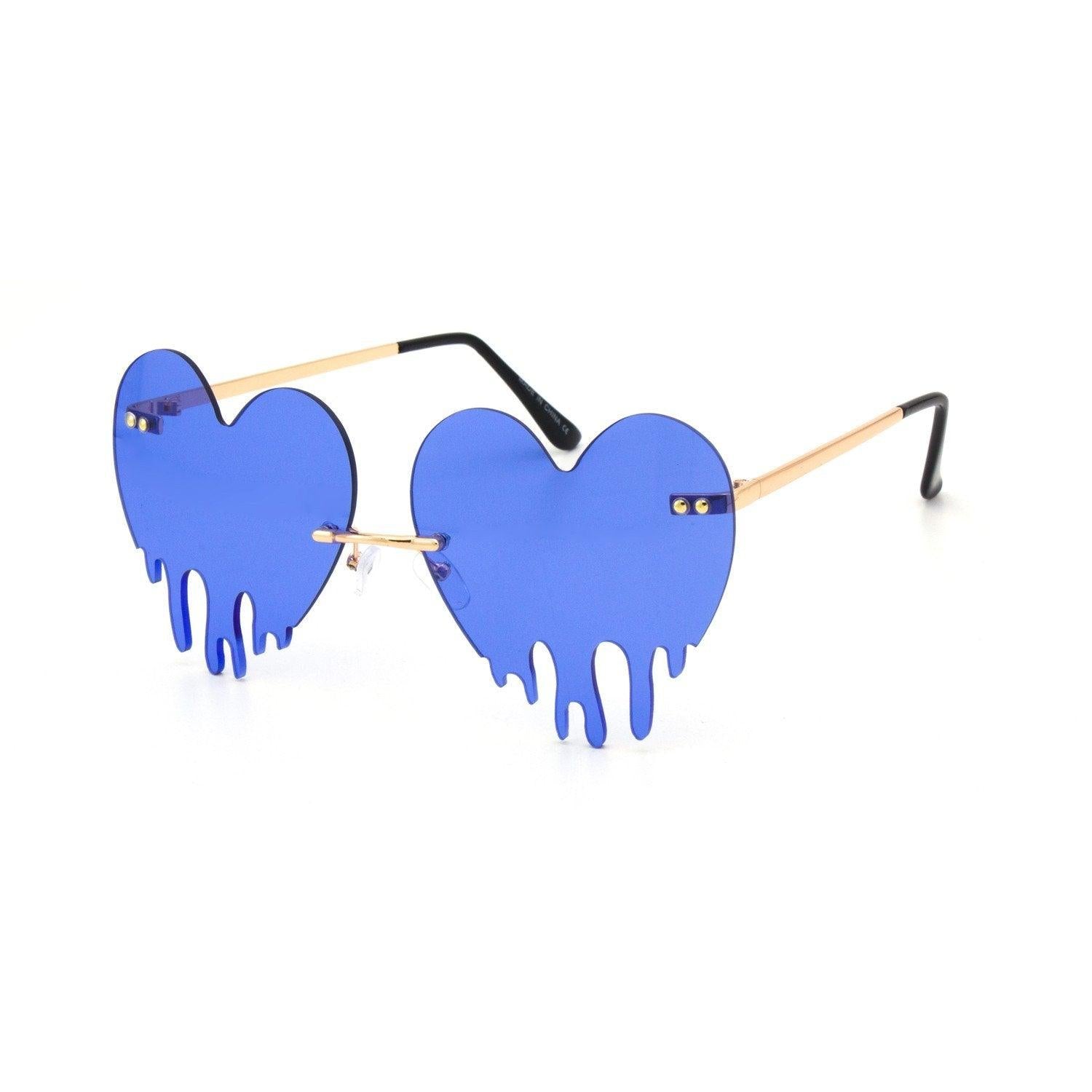"Melting Heart" Plastic Sunglasses - Weekend Shade Sunglasses