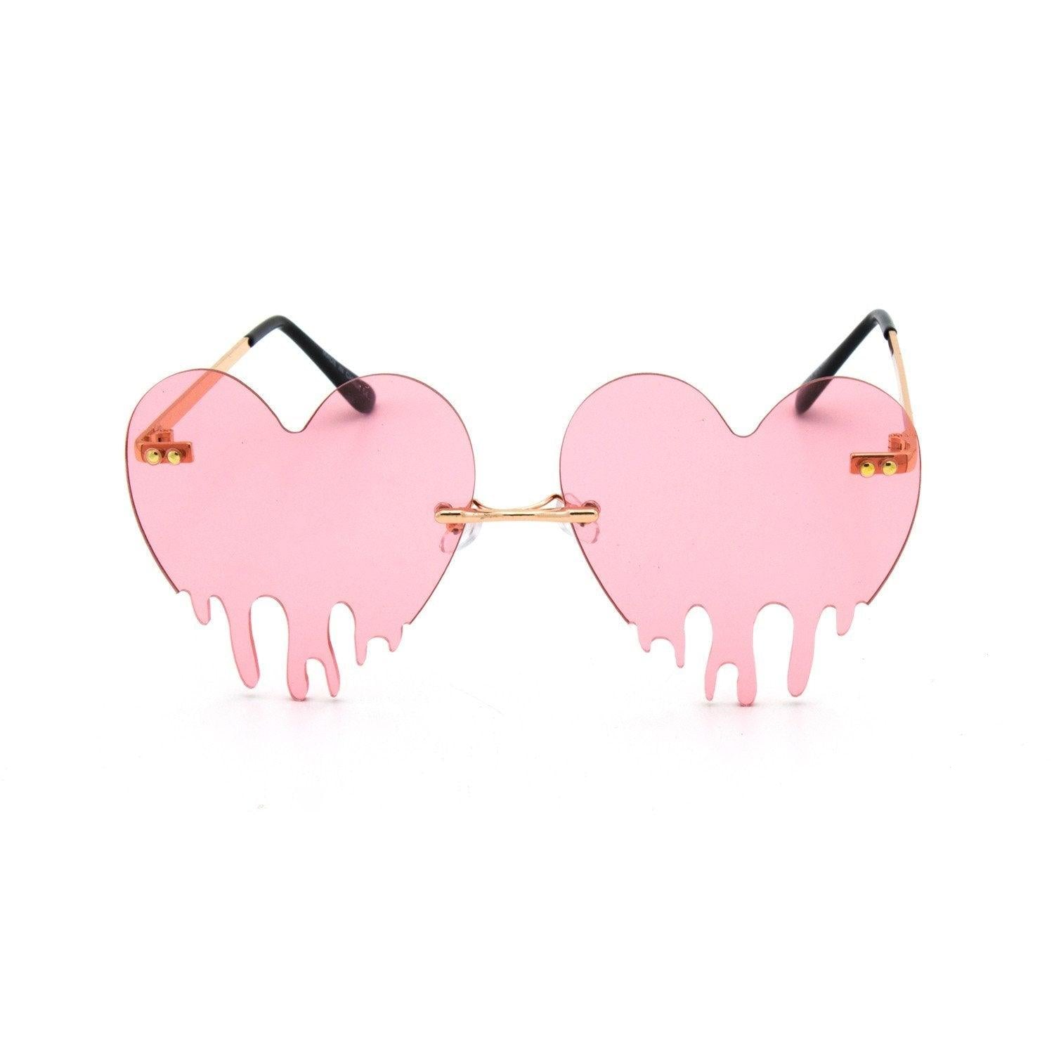 "Melting Heart" Plastic Sunglasses - Weekend Shade Sunglasses