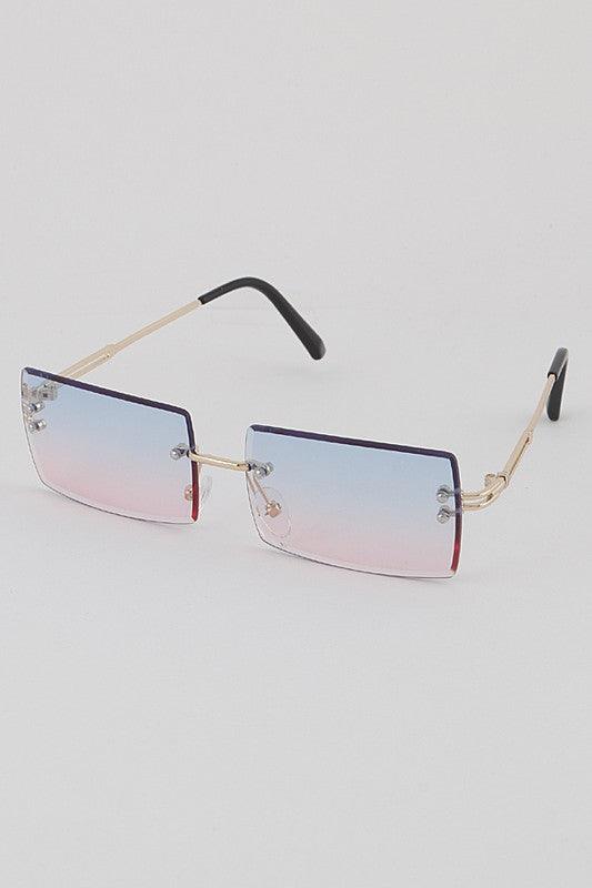 "Cameo" Rimless Square Frames - Weekend Shade Sunglasses