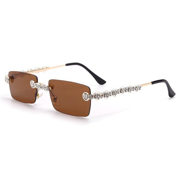 Rimless Diamond Sunglasses - Weekend Shade Sunglasses
