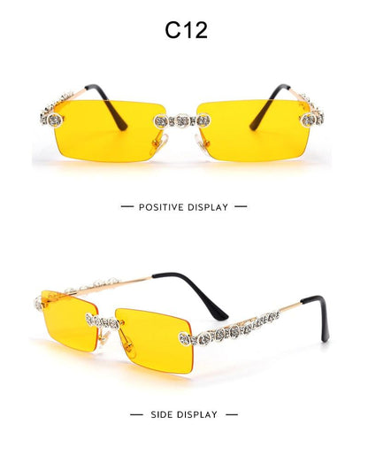 Rimless Diamond Sunglasses - Weekend Shade Sunglasses