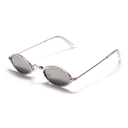 Retro Rhinestone Oval sunglasses - Weekend Shade Sunglasses