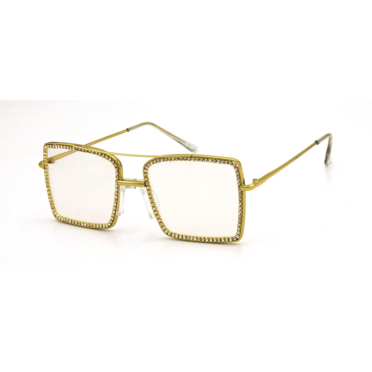 Square Rhinestone Frames - Weekend Shade Sunglasses