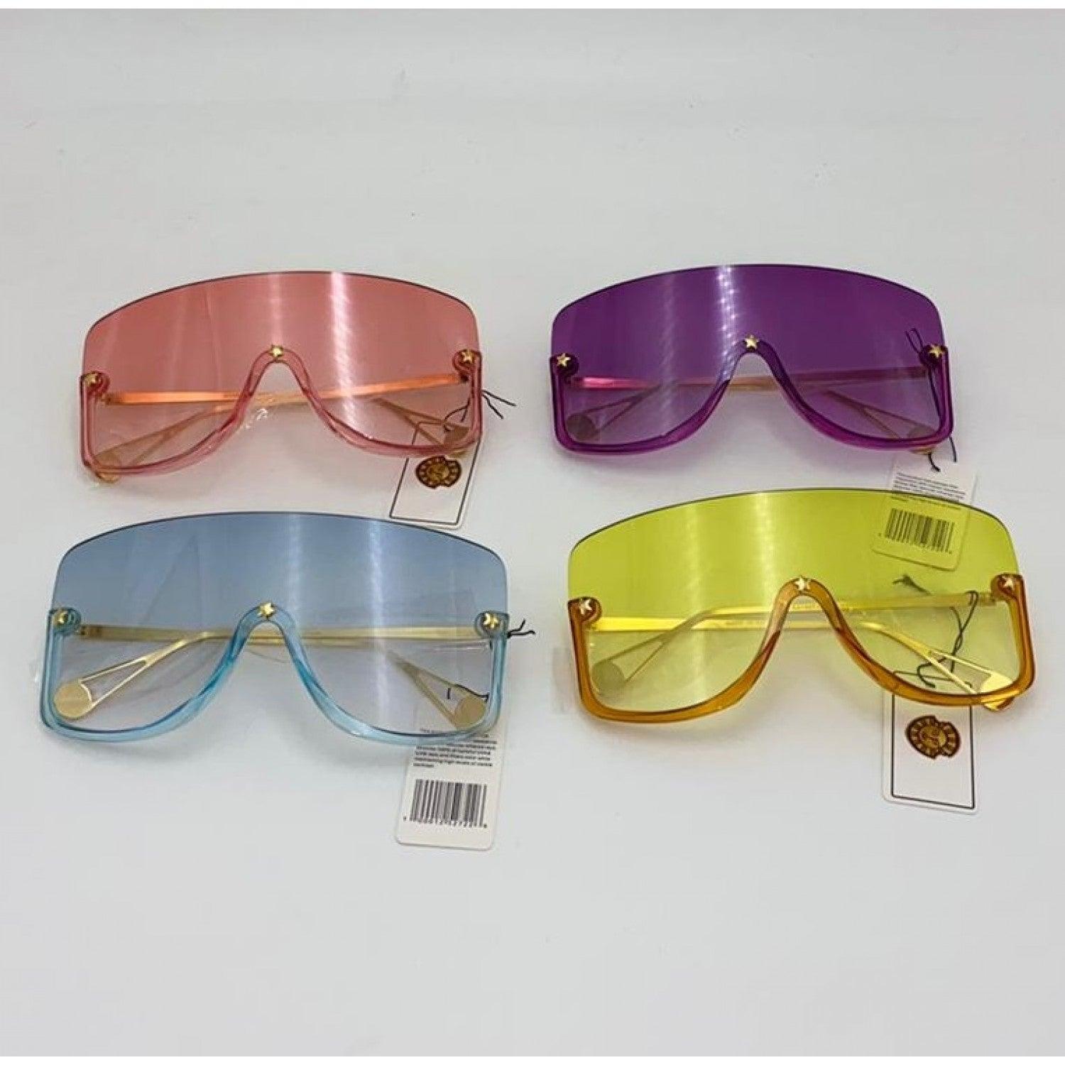 Rimless  Shield Metal Sunglasses - Weekend Shade Sunglasses